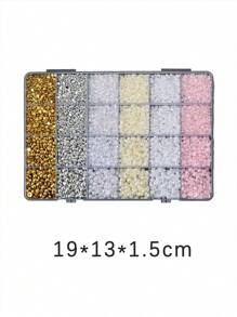 1kit Nail Pearls, 3D Nail Charms, Flatback Pearls For Crafting, Charms For Nails Design