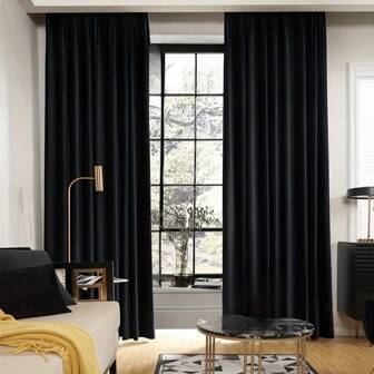 1 st gardin, mörkläggningsgardin, värmeisolering, ogenomskinlig gardin med öljetter, ljus isolering, anti-UV, inredning i sovrum hem Vardagsrum