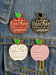 1 Stück ideale Apfel Brosche, 4-farbiger Apfel Emaille Pin, Schmuckaccessoire geeignet als Festivalgeschenk