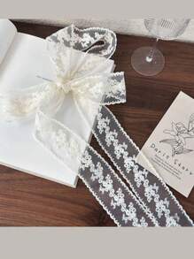 1件装印花纯色蝴蝶结优雅波西米亚复古蕾丝边多功能雪纺围巾/头带/发圈/发绳，浪漫甜美女孩拍照道具配饰，涤纶头巾发带吸汗带秋冬发带发饰女士度假装扮女士头巾柔软头巾 - 彩色 - 查看 18