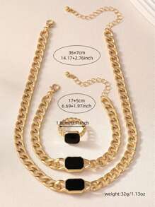 1 Fashionable Geometric Shaped Personalized Accessory Set - Multicolor - View 5