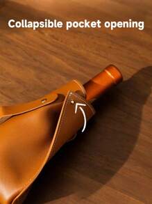 Personalized Wine Bottle Carrier Bag, PU Material, Customized With Name And Birthday, Handle, Suitable For Wine Lovers And Corporate Gifts - Multicolor - View 2