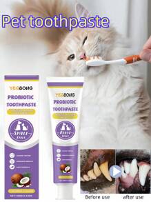 1/3PCS Pet Toothpaste, Pet Teeth, Clean, Stained Teeth, Yellow, Bad Breath, Fresh Breath, Dog Super Soft Pet Finger Toothbrush Silicone Tooth Brush Tool Dog Cat Cleaning