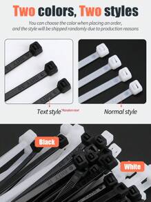 100 piezas de bridas de nailon de uso pesado (8/6/4 pulgadas) - Bridas de plástico reutilizables con autobloqueo para organizar el jardín, la cocina, el baño, el almacenamiento, amarrar cables, soportar plantas y accesorios de viaje - Multicolor - Ver 7