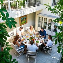 1pc Round PVC Tablecloth With Flannel Backing, Elastic Edge Design, Waterproof Oil-Proof Wipe Clean Vinyl Table Cover For Round Table