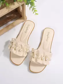 New Fashion Flat Sandals For Women - Beige - View 3