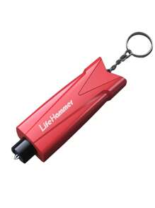 1PC Safety Hammer Car Window Breaker Seat Belt Cutter Two-In-One Window Breaker Car Life-Saving Broken Glass Escape Device Car Multi-Function Emergency Device Tool With For Land And Underwater Lightweight Car Keychain Bag Charms Essential Keychain For Outdoor Workers - Multicolor - View 14