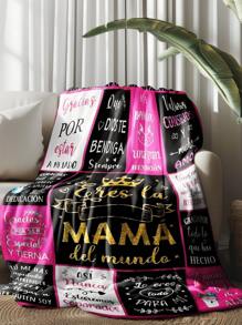 1 件新生婴儿男孩女孩卡通毯子，爱妈妈赞美印花襁褓毯，超柔软温暖，适合所有季节，适合室内、露营、空调房、沙发、新生儿洗澡礼物、万圣节、儿童节、圣诞节礼物 - 多色 - 查看 5