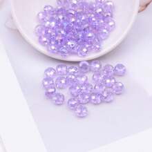 50 件 8 毫米闪亮水晶玻璃珠,直孔,适用于手链、手机吊饰、串珠链、服装配饰、手工 DIY 珠宝制作 - 爆閃圓珠 - 查看 15