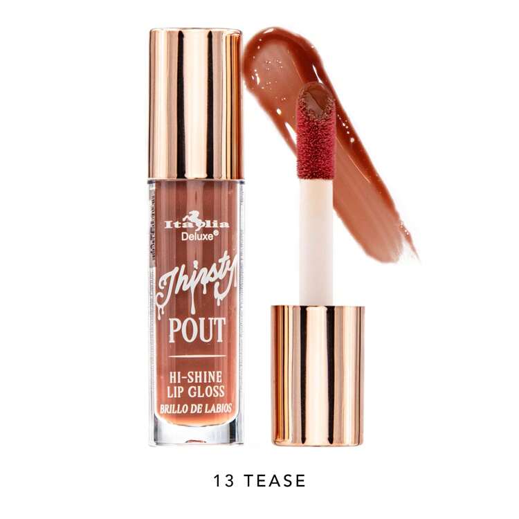 Thirsty Pout Hi-Shine Lip Gloss ITALIA DELUXE Italia Deluxe Lip Gloss With Color Italia Deluxe - "13逗"音 - 查看 1