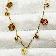 1 Piece Unique Style Gold Oval Design Necklace For Special Occasions - Gold - View 1