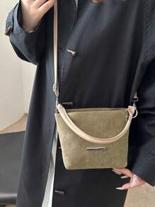 Mini sac seau à la mode massif, sac à bandoulière pour femme
