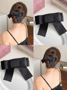 女式大号蝴蝶结发夹蝴蝶结发夹爪爪发夹发夹发夹蝴蝶结发夹大号黑色缎面蝴蝶结蝴蝶结蝴蝶结蝴蝶结发夹 - 彩色 - 查看 7