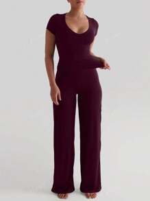 Pantalon de femme XLLAIS, mode, taille haute élastique, jambes droites longues