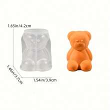 DIY Cute Bear Shaped Silicone Candle Mold, Animal Scented Candle Sitting Bear Plaster Mold