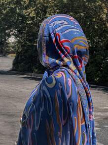 1pc Women's Boho Style Vintage Paisley Pattern Scarf, Casual Veil Elegant Sunscreen Shawl Wrap, Versatile Da Ily Wear Headband Soft Hijab