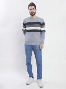 Winter/Men's Sweater Cold Jacket/Cold Sweater/Non-Embroidered Coat/Round Collar 5Colors - Light Grey - View 6