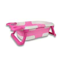 TINA DE BAÑO MODERNA PLEGABLE CON SENSOR DE TEMPERATURA NONI IS-02B - Rosa - Ver 5