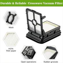 B1SSELL 零件滚刷/主刷和 HEPA 过滤器适用于 B1ssell Crosswave 1785 2551 2328 2303 2305 2306 清洁器地板宠物地毯零件 1866 1868 干湿更换和真空吸尘器机器人配件备件。