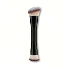 1pc Portable Dual-Ended Multi-Functional Makeup Brush For Face, Men & Women, Including Foudation Brush, Contour Brush, Powder Brush, Blush Brush