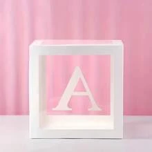 1PC Transparent Letter Ba.By Shower Box Birthday Wedding Custom Name Balloon Box 1st Birthday Party Decorations Honey/Sweetheart/Darling Ki/Ds Ba/Byshower Gi/Rl,Christmas Decorations Large Transparent Box,Decorations For Holiday Party Decorations, Home Decor, Fireplace Decor,Ba/By Shower Box