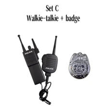 Police Costume Accessories Set, Police Uniform Role-Playing Costume, Party Decoration, Photo Props Prom