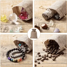 20 PIEZAS, 2 Tamaños Pequeños, 20 Colores, Bolsas de Regalo de Yute y Arpillera, Bolsas de Almacenamiento Reutilizables Bolsas para Joyas, Cosméticos y Manualidades con Cordones para Fiestas, Bodas, Navidad, Envasado de Lino