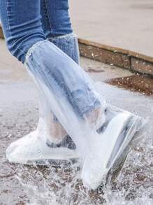 5 Pairs Of Disposable Shoe Covers, Thickened Long-Tube Waterproof Shoe Covers, Which Are Very Suitable For Outdoors, Cycling, Sports Waterproof And Rainy Day Shoe Covers, Travel Essentials