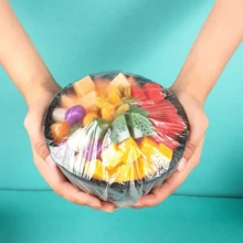 500PCS Colorful Disposable Food Cover Fruit Fresh-Keeping Plastic Bag Transparent Plastic Bag Color Cling Film Value Pack Color Disposable Food Cover Plastic Wrap PE Fresh-Keeping Film Bag Storage Kitchen, For Outdoor, Camping
