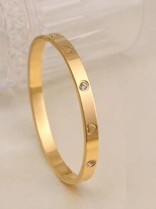 3 件时尚百搭精致高端花卉水晶四叶草心形可打开不锈钢手链套装，镀金防水珠宝，送给妈妈的礼物，适合女性日常佩戴、聚会和度假 - A款四葉草 - 查看 9