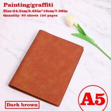 1/2/3 Libros, Cuaderno con tapa blanda desmontable, 60 hojas 120 páginas, estilo minimalista; Material suave, encuadernación espiral para reemplazo fácil, papel amigable con los ojos para escritura a doble cara, adecuado para oficina/escuela/vida diaria/cuaderno/bloc de dibujo, disponible en dos tipos de páginas, rayadas y en blanco.