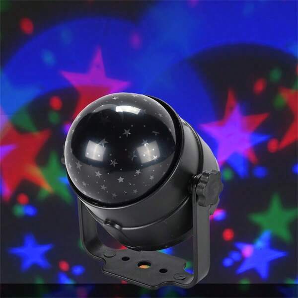 Lanterna de céu estrelado, luz de projeção de palco, plugue USB, rotação de 360°, luz noturna de projeção para decoração de quarto, lâmpada romântica que muda de cor, presente divertido para Páscoa, Halloween, Natal