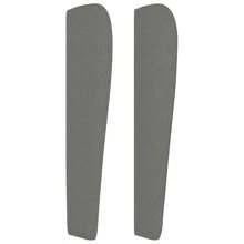 Tête de lit avec boucles d'oreilles Gris foncé 163x23x118/128 cm Tissu
