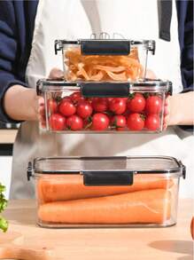 Yocity 1PC Bento Lunch Box, Plastic Meal Prep Container, Leak-Proof & Durable, Suitable For Adults, Office, Travel, And Picnics, Can Be Used Microwave & Dishwasher, Easy To Clean, Ideal For Food Storage, Fresh-Keeping Box, Kitchen Storage Container