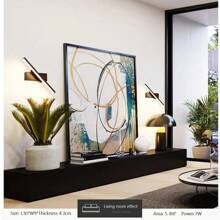 Ce luminaire mural moderne à commande tactile peut pivoter à 330°, utilise une conception LED rechargeable et est fabriqué en aluminium noir avec des options de diamètre de 30/60/80 cm. Il prend en charge la variation d'intensité et convient aux salons, chambres à coucher, tables de chevet, couloirs, salles à manger, cuisines et autres espaces, en en faisant un choix idéal pour créer une décoration de maison de luxe. - Noir de haute qualité - Voir 9