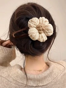 1 Peça Presilha de Cabelo de Flor de Pelúcia de Alta Qualidade para Mulheres, Grampo de Cabelo para Penteado, Grampo de Cabelo Grande, Alternativa a Grampos de Cabelo Tipo Garra, Presilhas de Cabelo