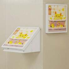 Bathroom Mural Clothes Folding Storage Box, Waterproof Hanging Storage Without Punch Hole, Wall Mounted Bathroom Rack, Toilet Mural, Space Saving, For Bathroom Storage And Home Decoration Bathroom Accessories - Multicolor - View 9