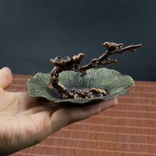 Lotus Flower & Plum Blossom Waterfall Incense Burner - Dual-Use Backflow Incense Burner, Suitable For Stick & Block Incense, Aromatherapy For Home And Office Decor Gifts Birthday Graduation