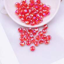 50 件 8 毫米闪亮水晶玻璃珠,直孔,适用于手链、手机吊饰、串珠链、服装配饰、手工 DIY 珠宝制作 - 爆閃圓珠 - 查看 18