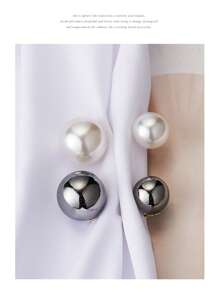 1 件仿珍珠胸针，仿珍珠胸针，女式仿珍珠防曝光领口安全别针，安全别针婚礼装饰，毛衣披肩夹，适用于服装开衫连衣裙毛衣帽 DIY 用品服饰装饰，防滑安全别针，领夹，围巾配饰，时尚，DIY 用品 - 彩色 - 查看 3