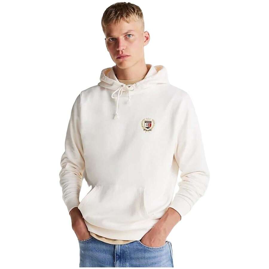 Tommy Hilfiger DM0DM19762YBH 男士白色連帽衫✅ 24/72 小時內送貨至西班牙（半島）
