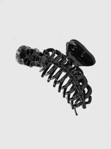 1pc Gothic Style Hollow Skull Hair Clip, Suitable For Women Daily Wear, Perfect Holiday Gift
