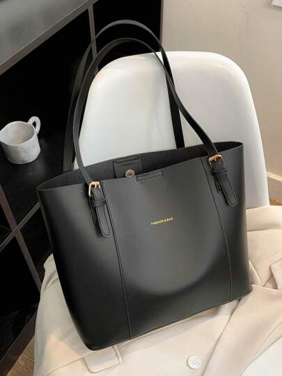 2025 新款时尚复古简约大容量通勤单肩手提包女士，灵感复古女包