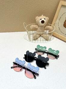 Multiple/1 Pc Cute Cartoon Bear Fashionable Eyeglasses, Suitable For Daily Accessorizing, Outing And Travel - Multicolor - View 8