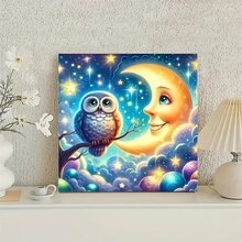 钻石画套装成人 DIY 钻石艺术套装初学者全钻圆形钻石圆点画宝石艺术套装家居墙面装饰礼物 - 彩色 - 查看 4