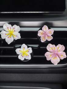 2pcs Beautiful Peach Blossom Car Air Conditioning Vent Decoration