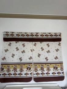 Kitchen Set Kit 10 Printed Pieces Window Curtain Table Runner Sink Curtain Tea Towel Placemat - coruja - 查看 5