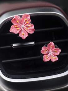 2pcs Beautiful Peach Blossom Car Air Conditioning Vent Decoration