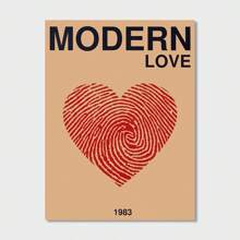 1pc,Text Printing, Modern Style Canvas Mural, Love Theme, Frameless, Indoor Use, Vertical, Home Office Decoration - Multicolor - View 13