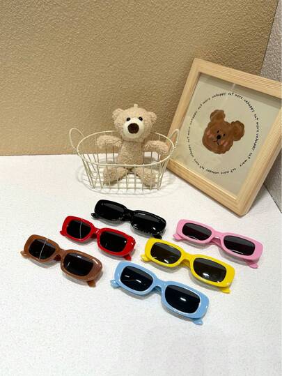 1pc Oval Small Frame Kids Fashion Glasses, For Daily Decor
